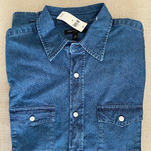 COPY - New Men's Banana Republic Factory Long Sleeve Denim Shirt